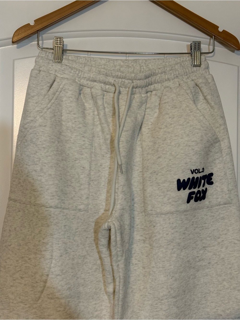 White Fox Boutique Light Gray Jogger Track Pants - Vol.3 Logo - Picture 4 of 9
